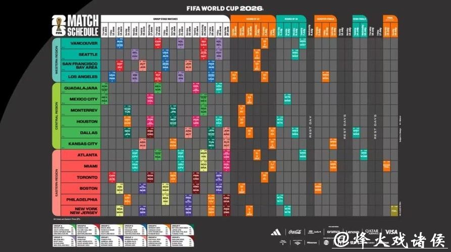 2026世界杯赛程安排及详细信息 2026世界杯赛程安排及详细信息